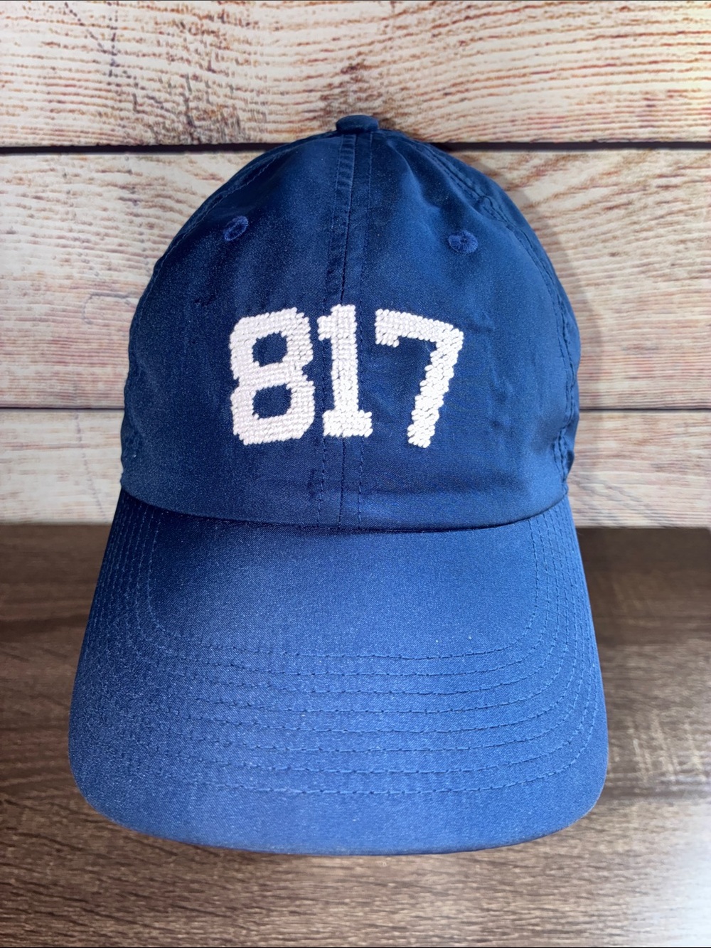 EUC Men’s Unstructured Navy Dad Hat '817' Embroidery Smathers & Branson Hat